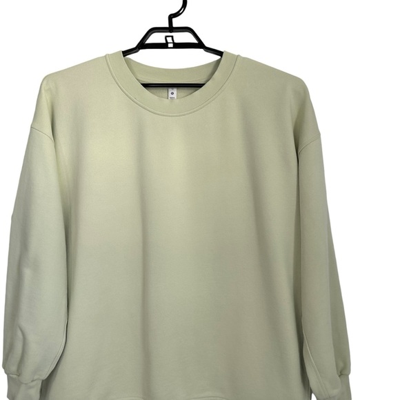 Lululemon Womens Perfectly Oversized Crew L Sweatshirt Size 12 Green Athleisure - Picture 3 of 6